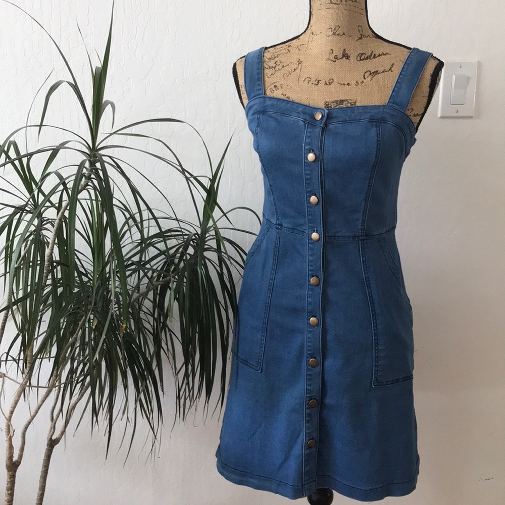 Denim mini dress